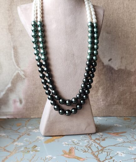 Forest Emerald Pearl Necklace